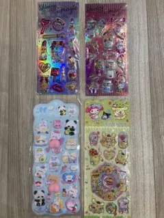 サンリオポムポムプリンウォーターシール、グリッターシール おしりシール4枚