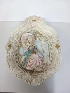 限定※フランスアンティーク イニシャル刺繍 ワックスクロス ウッド