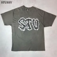 00s STUSSY Tシャツ フェード グレージュ XL