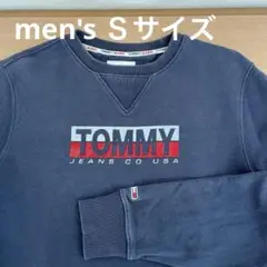 トミージーンズ ネイビー長袖トレーナー　メンズＳサイズ