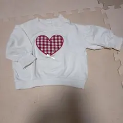 Cottoliハート型チェック柄トレーナー