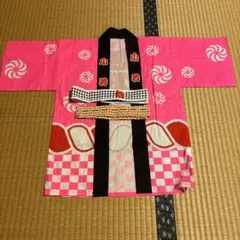 ピンク 法被 中サイズ　110-120