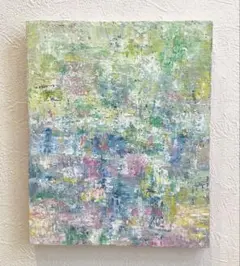 597 抽象画 アクリル画 原画 モダン アートキャンバスボード 快晴の夏
