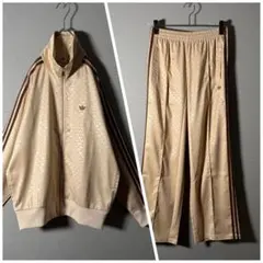 【新品・タグ付】adidas セットアップ ジャージ モノグラム サテン M程度