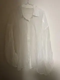 ingni シアーシャツ 袖リボン