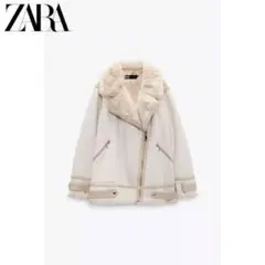 【ZARA】フェイクファーダブルフェイスジャケット