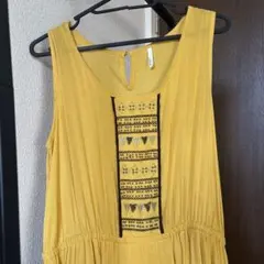 archives ノースリーブ　ロングワンピース　黄