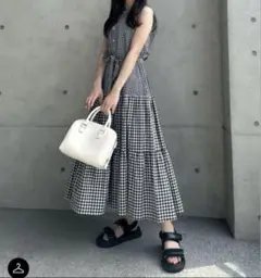 ユニクロ　ギンガムチェックワンピース　UNIQLO