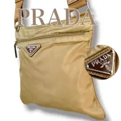 プラダ イタリア製 テスートナイロン ショルダーバッグ サコッシュ ベージュのサムネイル