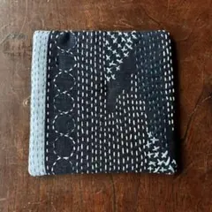 襤褸 古布 藍染 絣 パッチワーク 刺し子 ポットマット ヴィンテージ