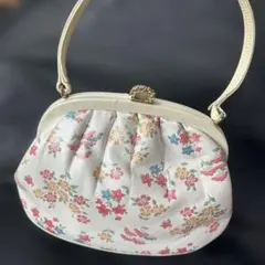 着物用、花柄 ハンドバッグ 合成皮革