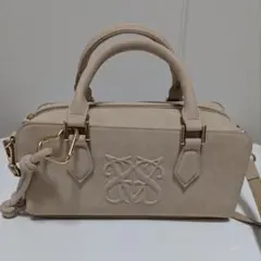 VIS ロゴスウェードミニボストンバッグ 2way