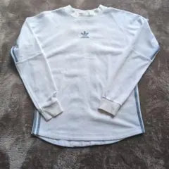adidas ホワイト ストライプ トレーナー