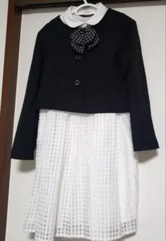 コムサイズム 120 入学式 卒園式 発表会 白 ワンピース フォーマル 女の子