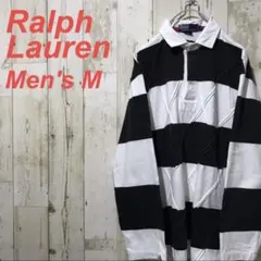 ポロバイラルフローレン　刺繍ロゴ入り　ボーダー　ラガーシャツ