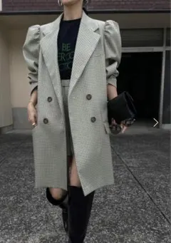 check jacket mini dress セットアップ ameriのサムネイル