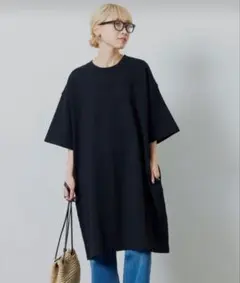 新品　FREAK’S STORE ビックシルエットTシャツミニワンピース　女性のサムネイル