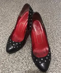 【SALE】Kari Ang カリアング　黒白水玉パンプス22.5のサムネイル