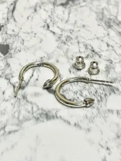 《kkk様専用》【新品】 シルバー925 フープピアス 装飾付き (1組)