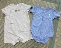 新品 ロンパース 60-70cm 前開きロンパース下着 70cm 西松屋