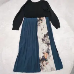 ❤オズモーシス❤2wayバックプリーツニットワンピースカーディガン/フリーサイズ