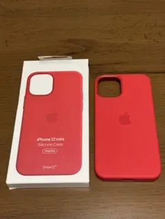 純正　iPhone 12 mini シリコンケース 赤　MagSafe対応