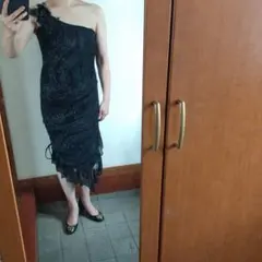 カタヒモラメワンピースm二次会 ZARAセシルジャイロH&M