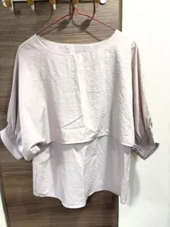 ★値下げ中★【nano universe 】ピンクブラウス/綺麗め/5分袖