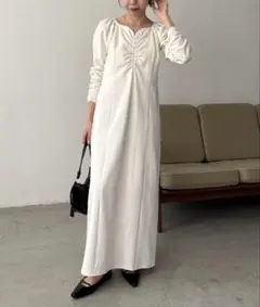 【CAPRICIEUX LE'MAGE 】ネックギャザーワンピース