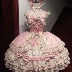 ゴスロリ・ロリータドレス ピンク