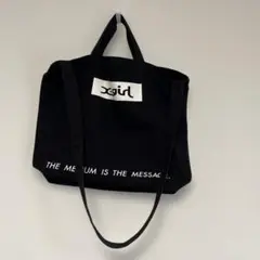 【匿名配送】x-girl ブラック ショルダーバッグ
