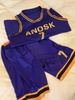 ANOSK バスケットボールウェア 紫色 7番