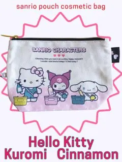 新品 タグ付 サンリオ ポーチ ハローキティ、クロミ、シナモロール