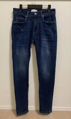ZARA MAN スキニーデニム ジーンズ 裾ジップ インディゴ