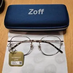 値下☆Zoff ボストン型 クリアレンズサングラス (UV100%カット)