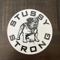 STUSSY ステッカー BULLDOG STRONG 黒のサムネイル