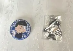 おそ松さん カラ松 缶バッジ ラバーストラップ 2点セット