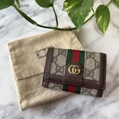 871箱付✨極美品✨グッチ オフィディア キーケース GGマーモント