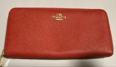 本日価格 COACH コーチ 二つ折り財布 レッドのサムネイル