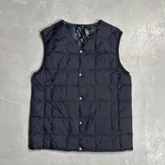 TAION キルティング ダウンベスト ウルトラライトダウン ネイビー インナー