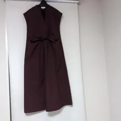 週末セール　ノースリーブダーグパープルロングワンピース