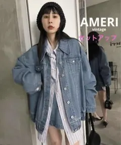 【美品】 OVER SIZE DENIM JACKET WITH CULOTTE