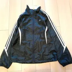 美品adidas ブラック ナイロンジャケットS B76番