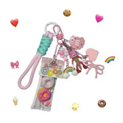 じゃらじゃらキーホルダー　バッグチャーム　パラコード　スマホストラップ