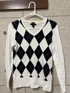 TOMMY HILFIGER ダイヤモンド柄 Vネックセーター