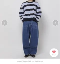 niko and... ウェーブボーダーニットプルオーバー