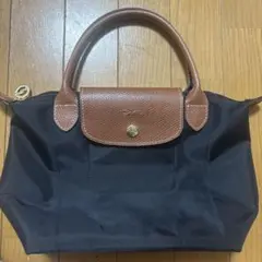 LONGCHAMP ロゴ ショルダーバッグ レザー ナイロン h884 - メルカリ
