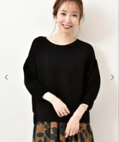 le.coeur blanc ガーター編みストレッチコクーンニットのサムネイル