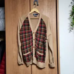 Polo by Ralph Lauren チェック柄カーディガン L