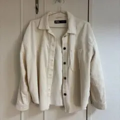 ZARA アイボリー コーデュロイジャケット M